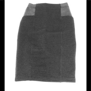 NWOT Super Sexy Black Ribbed Midi Skirt, Size Small